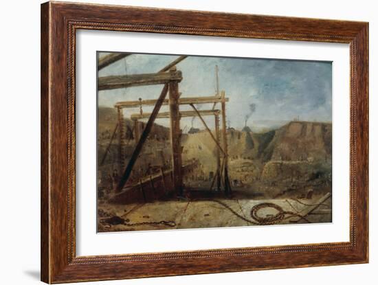 Construction of Seaham Harbour, 1830-Robert Mackreth-Framed Giclee Print