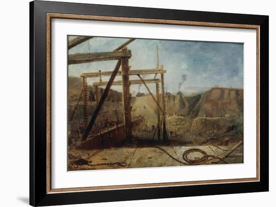 Construction of Seaham Harbour, 1830-Robert Mackreth-Framed Giclee Print