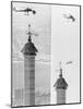 Construction of the Canadian National Tower-null-Mounted Photographic Print