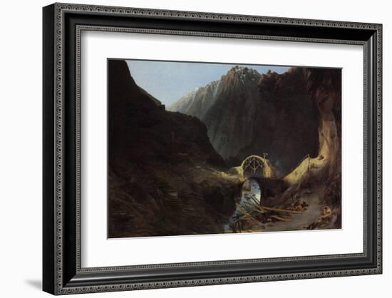 Construction of the Devils Bridge-Karl Blechen-Framed Art Print