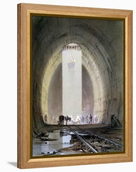 Construction of the Kilsby Tunnel on the London and Birmingham Railway, July 1839-John Cooke Bourne-Framed Premier Image Canvas