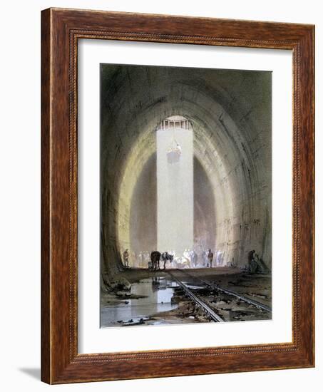 Construction of the Kilsby Tunnel on the London and Birmingham Railway, July 1839-John Cooke Bourne-Framed Giclee Print