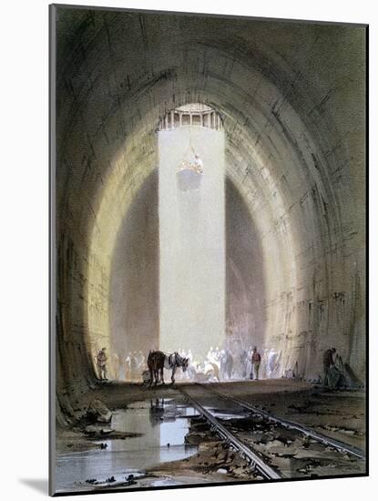 Construction of the Kilsby Tunnel on the London and Birmingham Railway, July 1839-John Cooke Bourne-Mounted Giclee Print