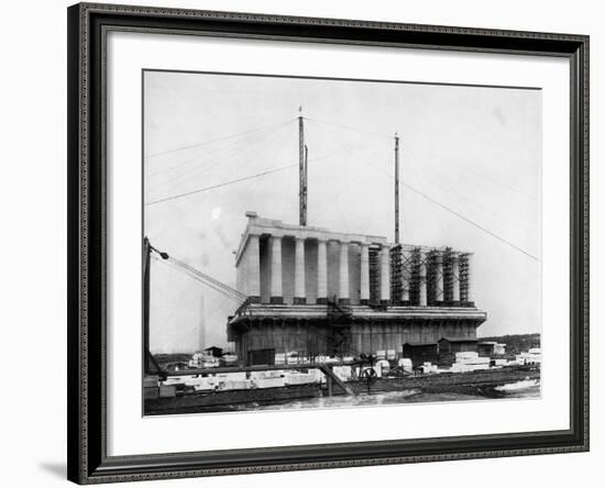 Construction of the Lincoln Memorial-null-Framed Photographic Print