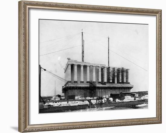 Construction of the Lincoln Memorial-null-Framed Photographic Print