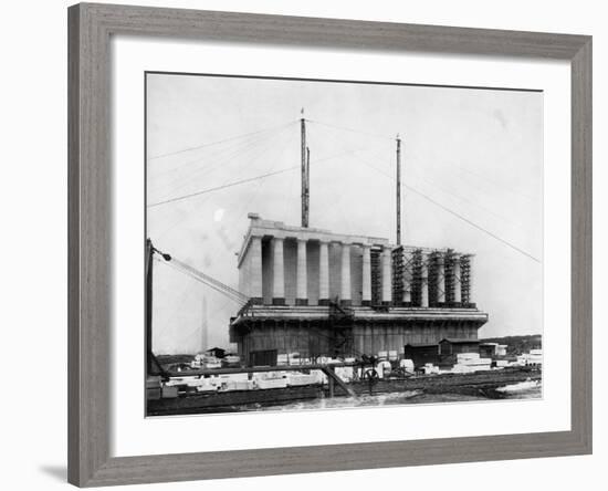 Construction of the Lincoln Memorial-null-Framed Photographic Print