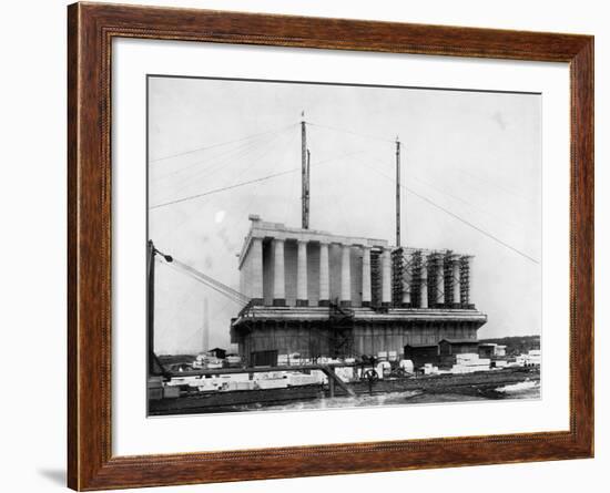 Construction of the Lincoln Memorial--Framed Photographic Print