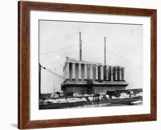 Construction of the Lincoln Memorial-null-Framed Photographic Print