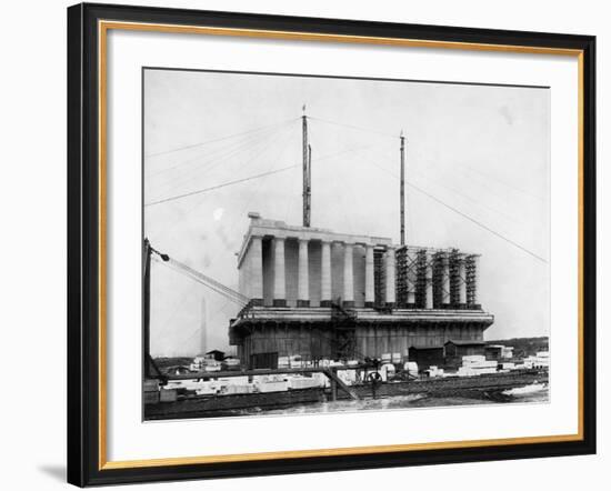 Construction of the Lincoln Memorial-null-Framed Photographic Print