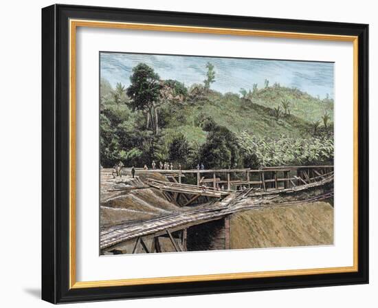 Construction of the Panama Canal. Works in Bridge Called 'Alto-Obispo'-Prisma Archivo-Framed Photographic Print