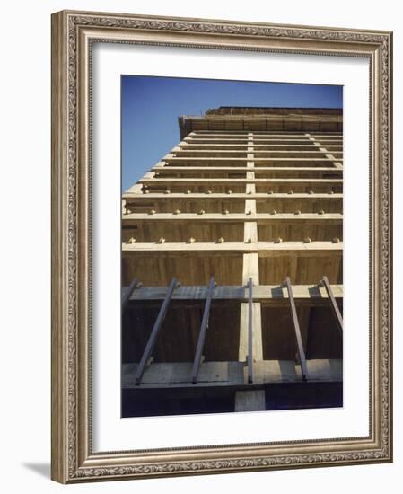 Construction of the Seagram's Building Designed by Architect Mies Van Der Rohe-Frank Scherschel-Framed Photographic Print