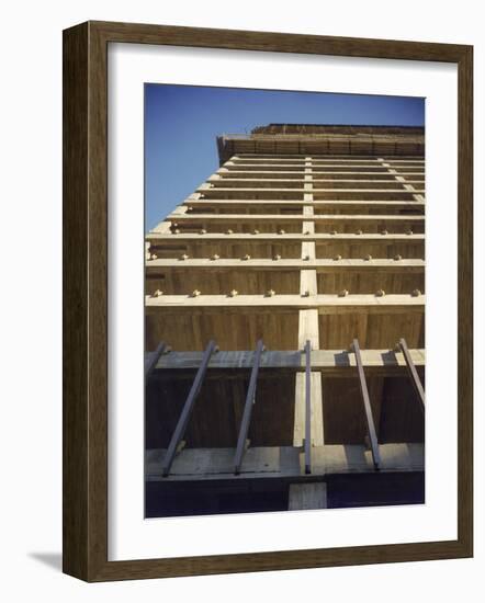 Construction of the Seagram's Building Designed by Architect Mies Van Der Rohe-Frank Scherschel-Framed Photographic Print