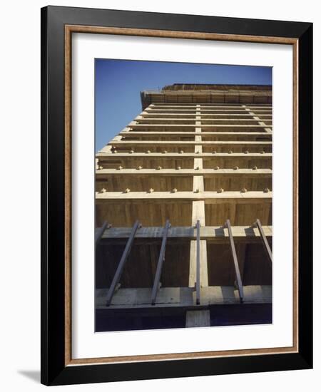 Construction of the Seagram's Building Designed by Architect Mies Van Der Rohe-Frank Scherschel-Framed Photographic Print