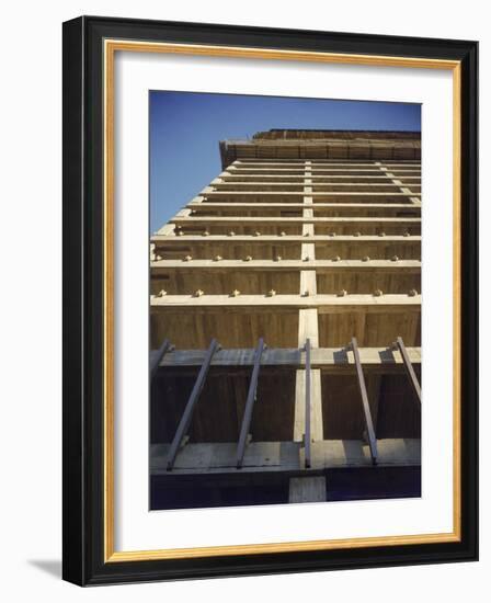 Construction of the Seagram's Building Designed by Architect Mies Van Der Rohe-Frank Scherschel-Framed Photographic Print