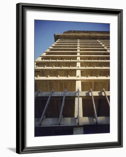 Construction of the Seagram's Building Designed by Architect Mies Van Der Rohe-Frank Scherschel-Framed Photographic Print