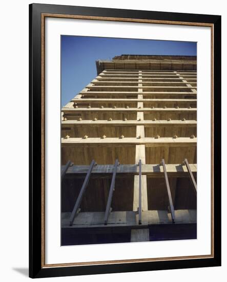 Construction of the Seagram's Building Designed by Architect Mies Van Der Rohe-Frank Scherschel-Framed Photographic Print