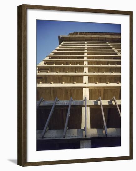 Construction of the Seagram's Building Designed by Architect Mies Van Der Rohe-Frank Scherschel-Framed Photographic Print