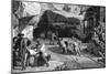 Construction of the St Gotthard Tunnel Beneath the Alps, 1880-null-Mounted Giclee Print