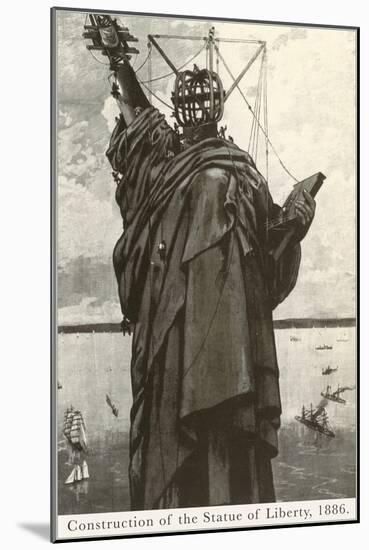 Construction of the Statue of Liberty-null-Mounted Art Print