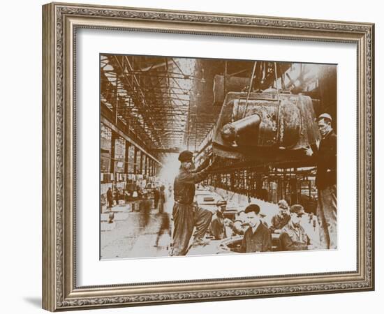 Construction of the T-34 Tanks at the Kirov Factory in Chelyabinsk-null-Framed Giclee Print