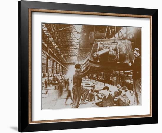 Construction of the T-34 Tanks at the Kirov Factory in Chelyabinsk-null-Framed Giclee Print