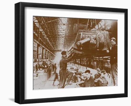 Construction of the T-34 Tanks at the Kirov Factory in Chelyabinsk-null-Framed Giclee Print