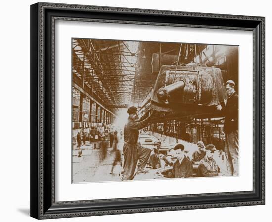 Construction of the T-34 Tanks at the Kirov Factory in Chelyabinsk-null-Framed Giclee Print