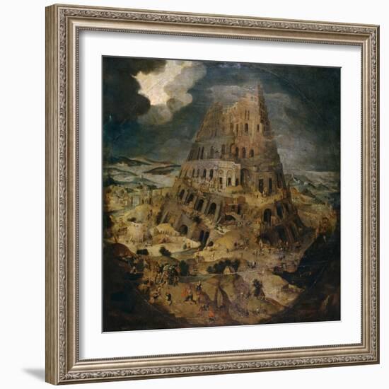 Construction of the Tower of Babel, Ca. 1595, Flemish School-Pieter Brueghel the Younger-Framed Giclee Print