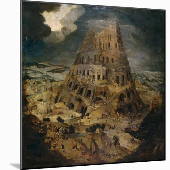 Construction of the Tower of Babel, Ca. 1595, Flemish School-Pieter Brueghel the Younger-Mounted Giclee Print