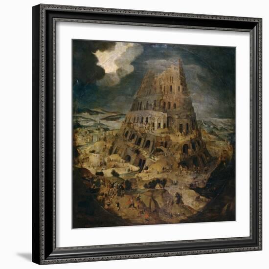 Construction of the Tower of Babel, Ca. 1595, Flemish School-Pieter Brueghel the Younger-Framed Giclee Print