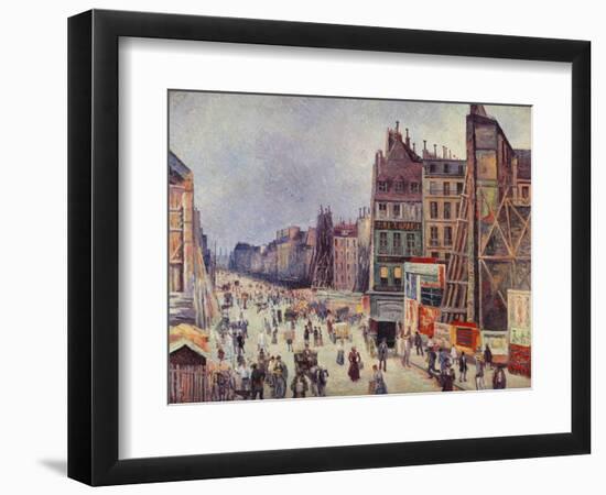 Construction on Reaumur Street-Maximilien Luce-Framed Giclee Print