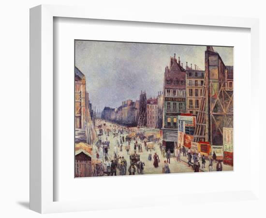 Construction on Reaumur Street-Maximilien Luce-Framed Giclee Print