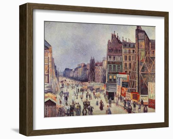 Construction on Reaumur Street-Maximilien Luce-Framed Giclee Print