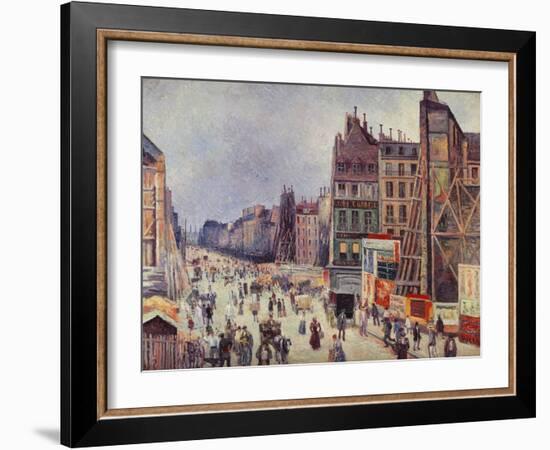 Construction on Reaumur Street-Maximilien Luce-Framed Giclee Print