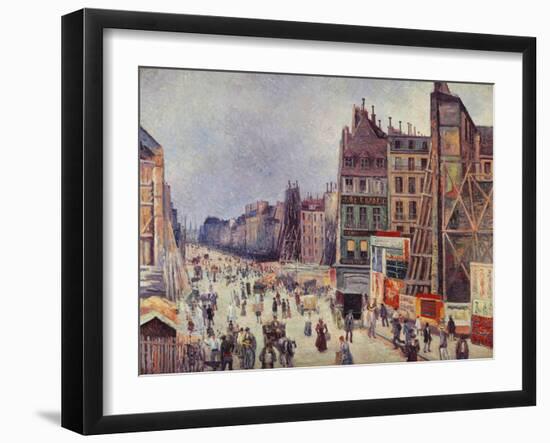 Construction on Reaumur Street-Maximilien Luce-Framed Giclee Print