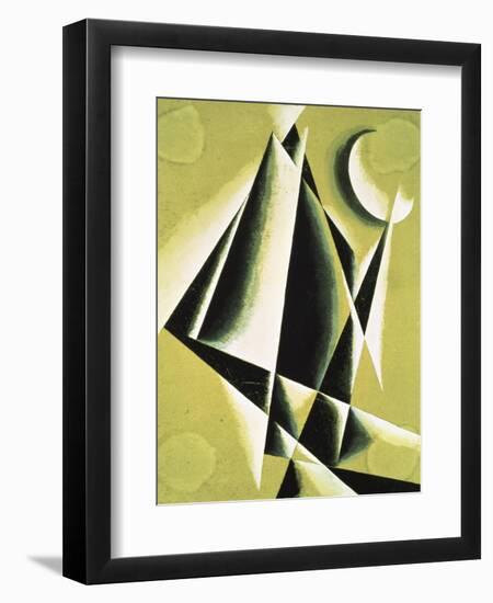 Construction with White Half Moon-Liubov Sergeevna Popova-Framed Giclee Print