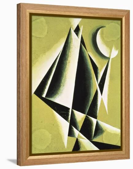 Construction with White Half Moon-Liubov Sergeevna Popova-Framed Premier Image Canvas