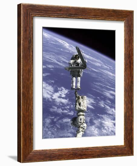 Construction Work on International Space Station-null-Framed Photo