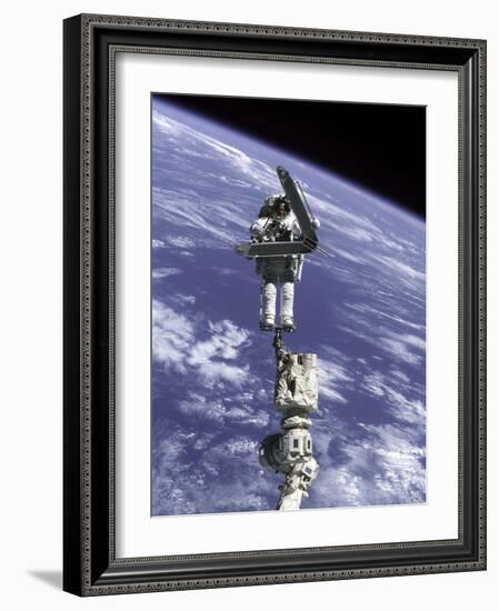 Construction Work on International Space Station-null-Framed Photo