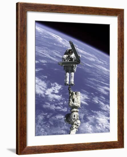 Construction Work on International Space Station-null-Framed Photo