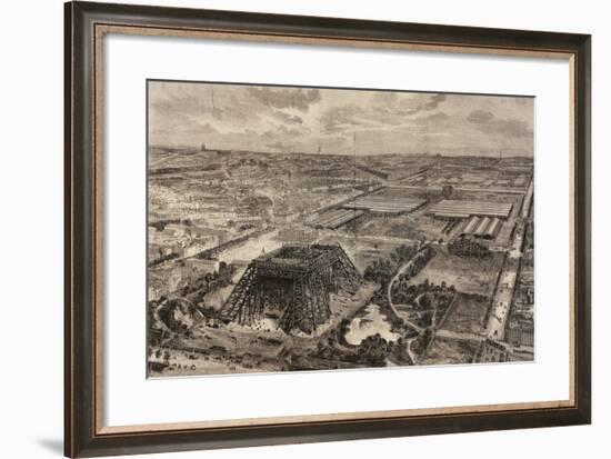 Construction Work on the Eiffel Tower, April 8, 1888-null-Framed Giclee Print