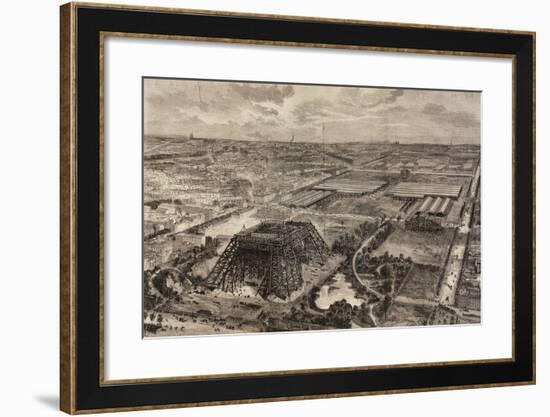 Construction Work on the Eiffel Tower, April 8, 1888-null-Framed Giclee Print