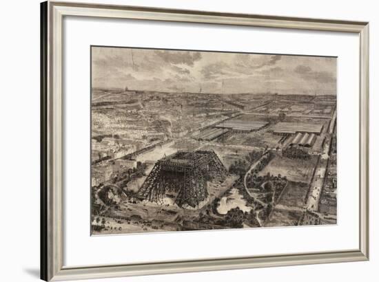 Construction Work on the Eiffel Tower, April 8, 1888-null-Framed Giclee Print