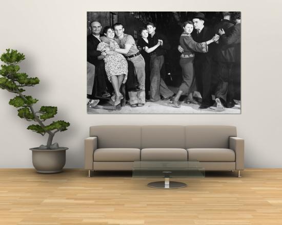 Construction Workers And Taxi Dancers Enjoying A Night Out In Construction Workers And Taxi Dancers Enjoying A Night Out In Barroom Frontier Town Wall Mural By Margaret Bourke White Art