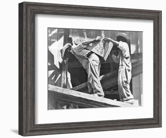 Construction Workers at the Stadium, Mexico City, 1927-Tina Modotti-Framed Photographic Print