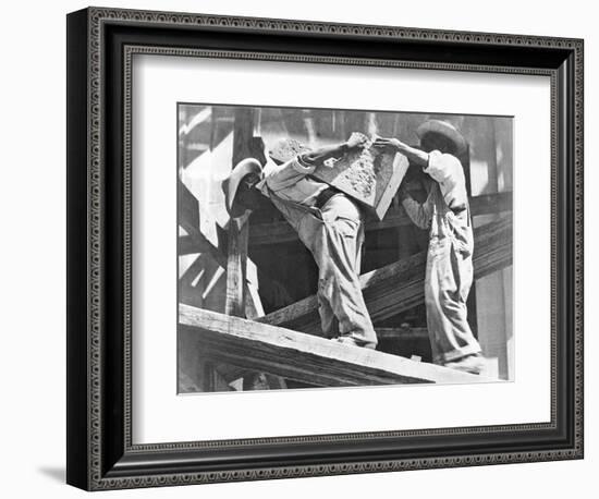 Construction Workers at the Stadium, Mexico City, 1927-Tina Modotti-Framed Photographic Print