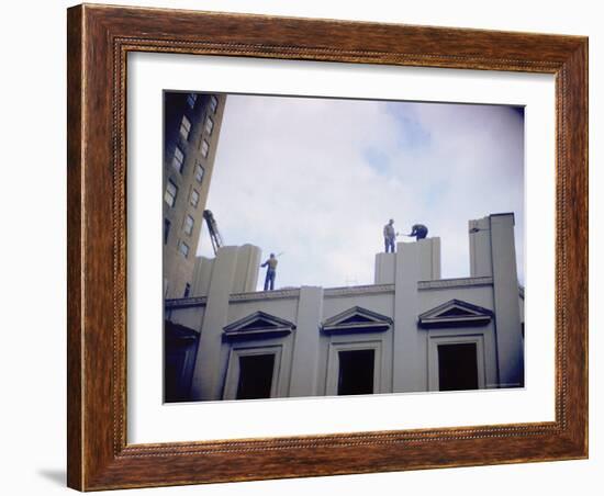 Construction Workers Carrying Out Building Demolition-Walker Evans-Framed Photographic Print