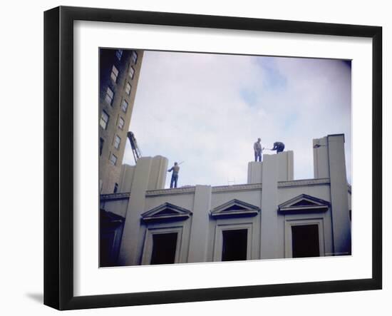 Construction Workers Carrying Out Building Demolition-Walker Evans-Framed Photographic Print