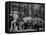 Construction Workers Line up for Pay Beside the First Rockefeller Center Christmas Tree-null-Framed Premier Image Canvas