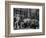 Construction Workers Line up for Pay Beside the First Rockefeller Center Christmas Tree-null-Framed Photographic Print